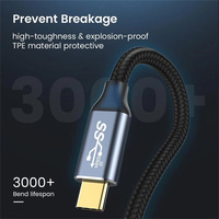 Cable USB 3,1 a tipo C 5A PD 100W Cable DE DATOS rápido para Macbook Pro 10Gbps Cable rápido tipo C de para Samsung S10 Note20