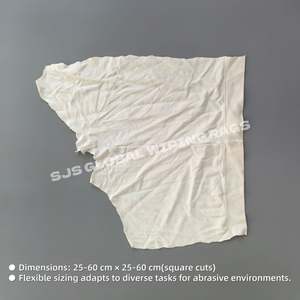 Paños de Limpieza Duraderos con Gran Absorción de Agua y Aceite, Trapos de Algodón Blanco Reciclado, Trapos de Peluche para Pintores - Product Image 3