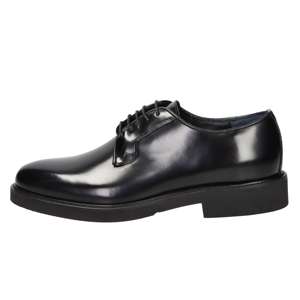 Chaussures habillées Gino Tagli Derby noires pour homme, talon de 3 cm, taille 46 - Product Image 1