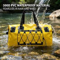 Sac de voyage étanche en PVC, sac de sport portable de 40L, grande capacité, sac étanche à fermeture enroulable, bretelles détachables, camping, voyage, sports nautiques