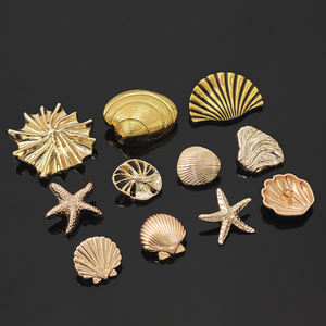 Boutons irréguliers coquille de mer conque étoile de mer bouton en métal forme spéciale personnalisé en alliage de Zinc tige en métal boutons personnalisés pour vêtements - Product Image 1