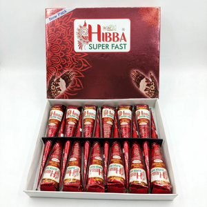 HIBBA Maroon Henna Paste Cone Instant Color Indian Mehndi for Wedding Festival <b>Body</b> <b>Art</b> - Product Image 1