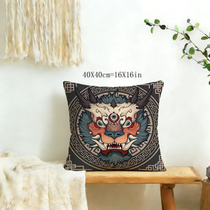 Fodera per <span class=keywords><strong>cuscino</strong></span> da divano con stampa fronte-retro a tema <span class=keywords><strong>Unicorno</strong></span> Giapponese, <span class=keywords><strong>federa</strong></span> decorativa quadrata per cuscini da camera - Product Image 3