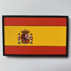 PVCスペイン国旗パッチスペイン国旗PVCフックアンドループファスナーパッチスペイン国旗戦術パッチ - Product Image 1