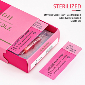 Ambition 20Pcs/box <strong>Pink</strong> 1RL 3RL 5RL 7RL 5F 7F Eyebrow Eyeliner Lips Disposable Tattoo Cartridges <strong>Needles</strong> for Permanent Makeup - Product Image 2