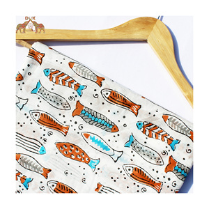 ผ้าบางพิมพ์ลายสัตว์สำหรับผู้หญิง,ผ้าฝ้ายทอพิมพ์ลายบล็อกสำหรับฤดูร้อน - Product Image 1