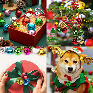 Campanas Decorativas Colgantes de Metal, Pequeñas Campanas Brillantes de Colores Vivos, Campanas de <span class=keywords><strong>Jingle</strong></span> para Manualidades Navideñas y Accesorios de Bricolaje - Product Image 6