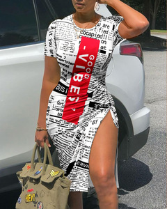 Abito Bodycon Sexy da Donna 2026 all'ingrosso, a Maniche Corte, Mini, Patchwork, per Club, in Tessuto Pettinato Lavabile, con Vita Naturale - Product Image 6