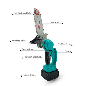 Tronçonneuse sans fil industrielle et DIY de 8 pouces à moteur brushless pour bois, métal, pierre - Personnalisable OEM - Product Image 6