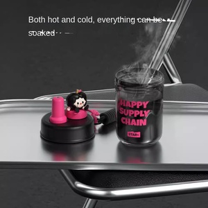 MAIMA Nueva taza de agua portátil de alta apariencia con revestimiento de cerámica Termo de paja de café grueso para niños - Product Image 5