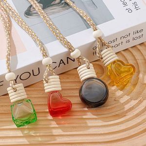Factory Clear Glass Aroma Bottles with Gradient Color Car Hanging Pendant Refillable Empty <b>Perfume</b> Split <b>Containers</b> Low Order - Product Image 3