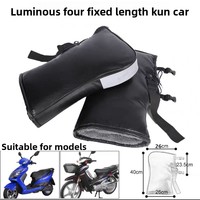 Gants de moto d'hiver à poignée plus polaire et PU chaud pour véhicule électrique et scooter de neige pour vélos de route