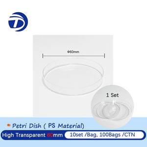 Plaques de Pétri en plastique de laboratoire 60mm 70mm 90mm Plaques de Pétri en plastique à cellules jetables Plaques de culture jetables - Product Image 2