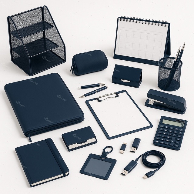 Popular Minimalist Office Accessories Bundle with Document Holder Mouse Pad Calculator and Pens for Company Events