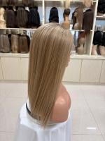 Vente d'usine : Perruque médicale chinoise en cheveux humains vierges, transparente, sans colle, nouée à la main, entièrement respirante, avec ligne de cheveux naturelle