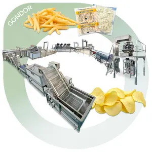 Full Automatic 200kg/h Banana Plantain Frozen French Fry Make Machine Compound Potato Chip Production Line