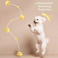 Nouvel Arrivage Jouet pour Chien : Petite Balle en Peluche à Picots Couineuse, Jouet à Mâcher pour Nettoyage des Dents, Anti-Stress, Balle Interactive Rebondissante à Libération Lente