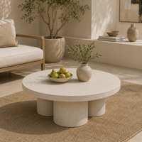 Table basse GRC personnalisée - Moderne, écologique, légère, durable, imperméable pour le salon, les meubles d'extérieur et les espaces publics