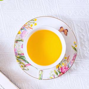 Luxury Afternoon <b>Tea</b> and Coffee Ceramic <b>Cups</b> and <b>Saucers</b> French Country Style Expresso <b>Cup</b> - Product Image 4