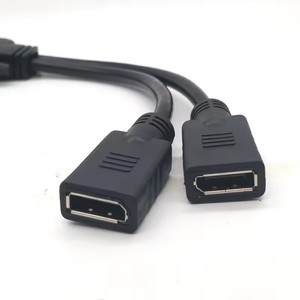 30cm DMS-<span class=keywords><strong>59</strong></span> <span class=keywords><strong>59</strong></span> broches vers Displayport mâle vers femelle Y Splitter câble vidéo adaptateur pour ordinateur hôte carte graphique double câble vidéo - Product Image 4