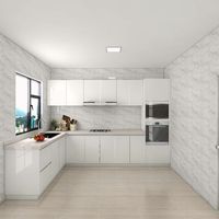CBMmart Project - Armoire de cuisine personnalisée en panneaux MDF écologiques, ensemble complet moderne et modulaire 2026, multifonctionnelle, haute qualité