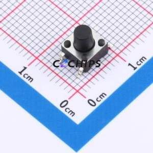 TS110416070 Tactile Switch SMD-4P,6x6mm Switch Single Pole Single Throw Round Button 1.6N 7mm - Product Image 1
