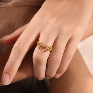 Fashion <b>Rings</b> 316L Stainless Steel PVD Gold Plating Sustainable Resistant Jewelry For Women Men Unisex Style - Product Image 3