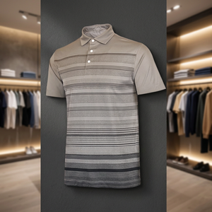 Premium Polyester Spandex Knitted Golf for Shirts Customized High Quality Plus Size Tees Printed Pattern 4-Way <b>Stretch</b> <b>Men</b> - Product Image 2