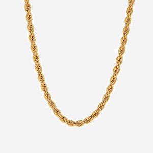 Collar de Cadena Trenzada de Aleación de Zinc con Diseño Geométrico, Joyería de Moda, Regalo - Product Image 1