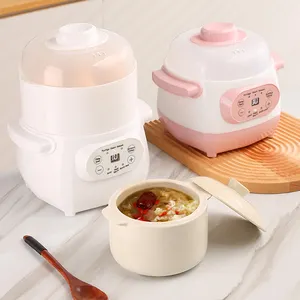 Chinesische Art Geschenk Haushalt Hoch leistung 1L große Kapazität digitale Keramik Topf Eintopf Topf elektrische Slow Cooker