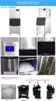 Restaurant commercial Bar Portable Cube Machine À Glaçons Haute Productivité 250kg Compresseur De Stockage Moteur PLC Core Composants Usage Domestique