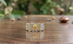 DIVYORO Classic <b>Men</b> <b>Ring</b> Gold Plated Fashion Jewelry Copper and Brass Premium Finger <b>Ring</b> for Wedding Anniversary Party Daily - Product Image 3