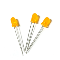 Diodes LED 2V à tête ronde, couleur orange, lentille diffuse, 600nm, 300mcd, 80mW, 60 degrés, éclairage orange, DIP 5mm