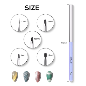 <span class=keywords><strong>Vente</strong></span> chaude Brosse à ongles multifonctionnelle professionnelle pour la beauté des ongles, fournisseur <span class=keywords><strong>de</strong></span> produits pour les ongles, manche en acrylique bleu, poils en nylon, 5 pièces - Product Image 6