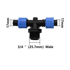 ข้อต่อท่อหยดน้ำแบบเกลียวล็อค ขนาด 1/2 3/4 นิ้ว 16 มม. 17 มม. อุปกรณ์ต่อท่อระบบน้ำหยด - Product Image 4