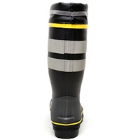 Bottes de pluie montantes en caoutchouc pour hommes, avec embout et semelle en acier, réfléchissantes, résistantes à l'usure et antidérapantes, pour la protection au travail