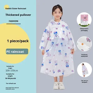 <span class=keywords><strong>Imperméable</strong></span> jetable <span class=keywords><strong>de</strong></span> style nouveau avec visière, épaissi, pour femmes, pour une protection complète du corps, <span class=keywords><strong>imperméable</strong></span> portable en PEVA, vêtements <span class=keywords><strong>de</strong></span> <span class=keywords><strong>pluie</strong></span> pour la randonnée - Product Image 6