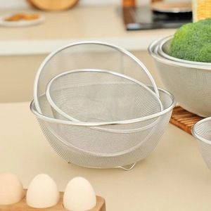 Double Stainless Steel Mesh Basket 30cm Multi Purpose Drain Strainer For <b>Kitchen</b> Vegetable Rice Washing - Product Image 1