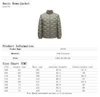 Doudoune mi-longue pour homme, coupe ajustée, 90 % duvet, fermeture éclair – Légère, col montant, douce, chaude et facile à porter
