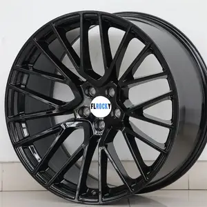 Flrocky Flrocky 20 21 22 5x112 5x120 5x130 perak/hitam velg mobil paduan aluminium velg mobil paduan velg untuk semua mobil 5x120