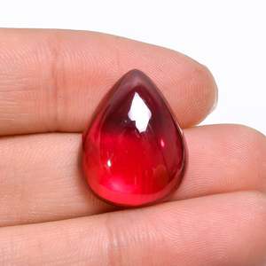 Corindon rubis coupe pierre Mozambique ombre lâche pierres précieuses collier forme ovale pierre précieuse coupe rubis pierre boucle d'oreille fabrication de bijoux - Product Image 6