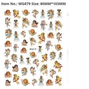 Nuovi Adesivi per <span class=keywords><strong>Unghie</strong></span> 3D a Forma di Cuore <span class=keywords><strong>con</strong></span> Angioletti, Design Cartoonesco Autoadesivo in Offerta - Product Image 2