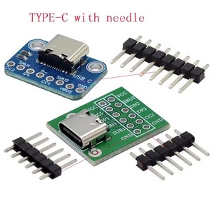 Carte de conversion USB TYPE-C 2.54MM CC1 CC2 avec connexion de résistance à tirage descendant 5.1K - Product Image 1