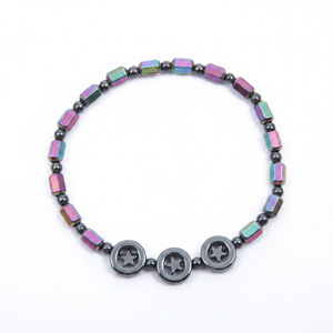 Magnetic Bracelet Zinc Alloy Star Beads Colorful Oval <b>Gift</b> Jewelry - Product Image 1