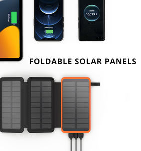 Powerbank portable pour panneau <span class=keywords><strong>solaire</strong></span> avec logo personnalisé 20000mah pour <span class=keywords><strong>chargeur</strong></span> de téléphone avec lumière de camping pliable - Product Image 5