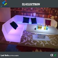 Télécommande, lumières RGBW à changement de couleur, mobilier de luxe, ensemble de canapés, bar de nuit, lumière LED en plastique, canapé de loisirs