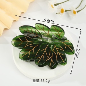 <span class=keywords><strong>Pince</strong></span> à cheveux personnalisable en acétate motif feuille de tortue, style européen et américain, pour femme - Grande <span class=keywords><strong>pince</strong></span> requin pour la décoration des cheveux, idéale pour les fêtes et l'usage quotidien - Product Image 4
