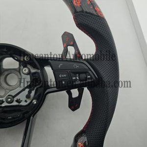 Hot Products Forged Carbon Fiber Perforated Leather <b>for</b> Audi Models A3 A4 A4L A5 A7L A8 Q5 Q7 B9 A6 R8 <b>Steering</b> <b>Wheel</b> - Product Image 5