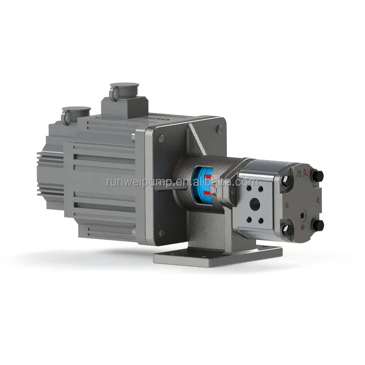 Servo motor driven hydraulic helical gear metering pump