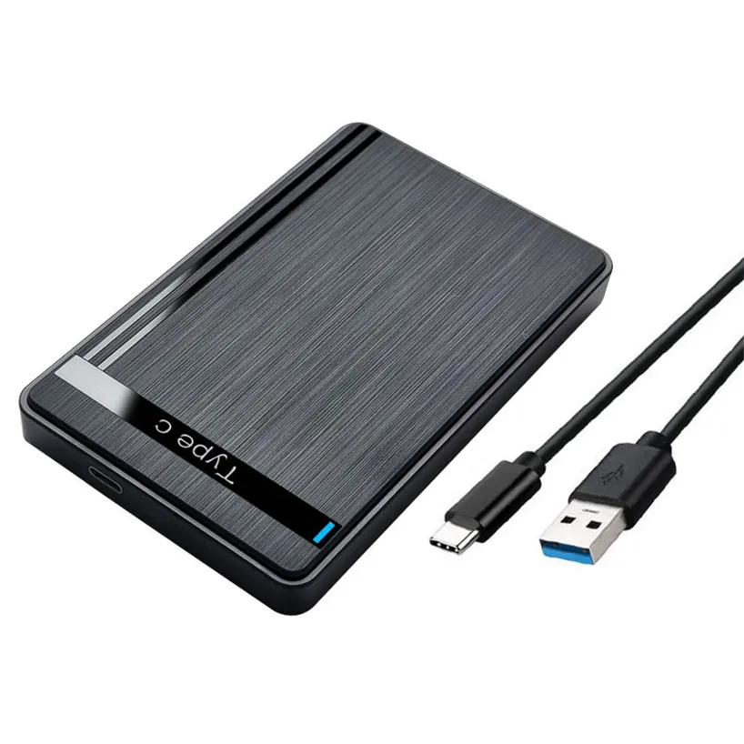 USB 3.0 tip C 2.5 inç SATA mobil HDD durumda 2.5 "tip-c USB3.0 SATA 3.0 SSD taşınabilir sabit Disk harici muhafaza kutusu